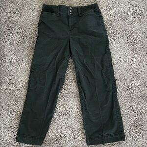 Loft Wide Leg Olive Gray Green Trouser Pants